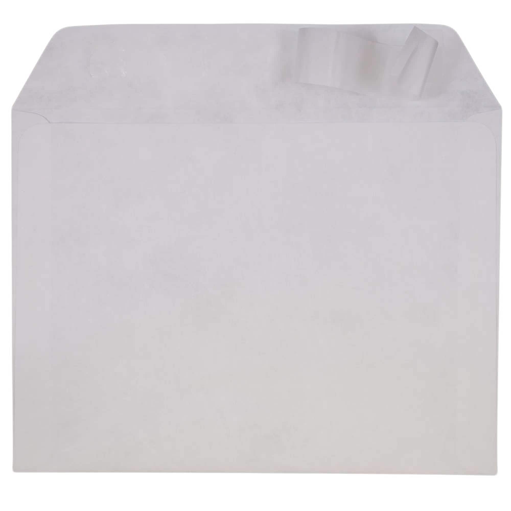 JAM Paper 9" x 12" White Tyvek Peel & Seal Closure Envelopes, 500ct.